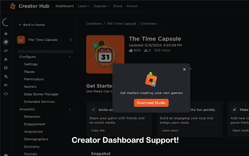 Efaz’s Roblox Extension ڈاؤن لوڈ کریں – Roblox کو اپنی مرضی کے مطابق بنائیں - Screenshot 5