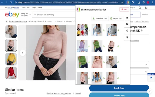 eBay Image Downloader ڈاؤن لوڈ کریں – بلک تصاویر اور ویڈیوز مفت حاصل کریں - Screenshot 1
