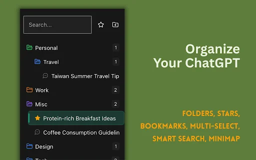 ChatGPT Folders, Bookmarks اور Timestamp – GPT Master Toolkit ڈاؤن لوڈ کریں - Screenshot 1