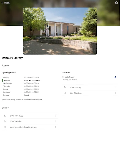Danbury Library ایپ ڈاؤن لوڈ کریں – کتابوں کی تلاش اور اکاؤنٹ کا انتظام - Screenshot 18