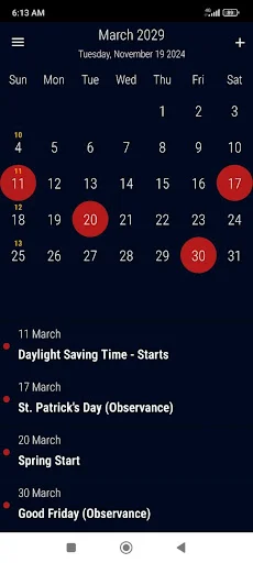 US Calendar 2026 ڈاؤن لوڈ کریں – چھٹیاں اور ریمانڈر - Screenshot 10