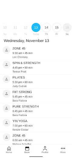 Big Sky Fitness ایپ ڈاؤن لوڈ کریں – اپنی کلاسز شیڈول کریں - Screenshot 2
