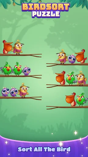 Bird Sort: Color Puzzle Master ڈاؤن لوڈ کریں – بہترین برڈ پزل گیم - Screenshot 9