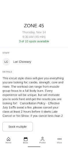 Big Sky Fitness ایپ ڈاؤن لوڈ کریں – اپنی کلاسز شیڈول کریں - Screenshot 3