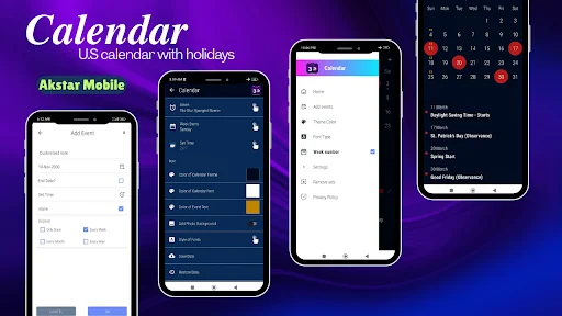 US Calendar 2026 ڈاؤن لوڈ کریں – چھٹیاں اور ریمانڈر - Screenshot 1
