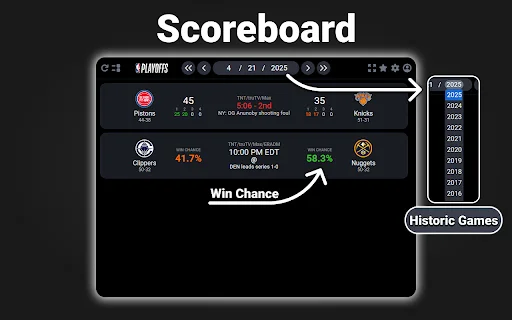 NBA اسکور بورڈ ڈاؤن لوڈ کریں – لائیو NBA اسکورز اور سٹیٹس مفت - Screenshot 1