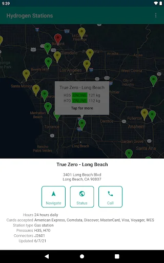 Hydrogen Stations USA ڈاؤن لوڈ کریں – ہائیڈروجن فیول اسٹیشن تلاش کریں - Screenshot 11