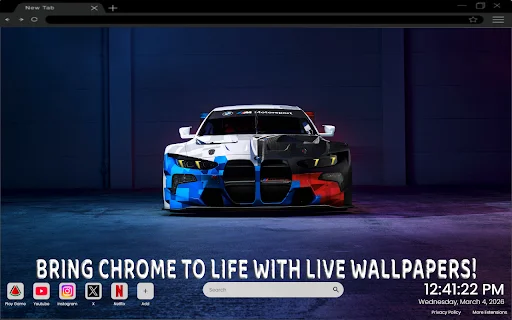BMW M4 لائیو وال پیپر ڈاؤن لوڈ کریں – جدید کار تھیم مفت حاصل کریں - Screenshot 2