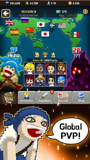 Videogame Guardians ڈاؤن لوڈ کریں – بہترین ریٹرو آئیڈل آر پی جی گیم - Screenshot 3