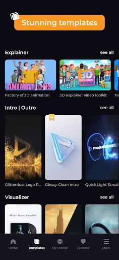 AI Video Maker – Renderforest ڈاؤن لوڈ کریں – پروفیشنل ویڈیوز بنائیں - Screenshot 2