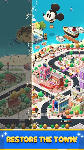 Disney Pop Town ڈاؤن لوڈ کریں – دلچسپ میچ 3 پزل گیم - Screenshot 4