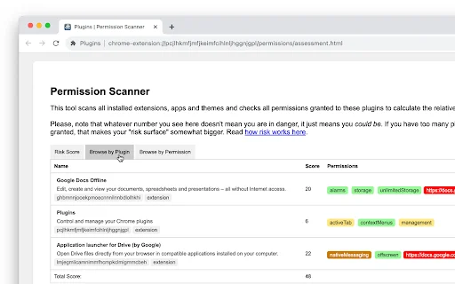 Plugins Chrome Extension ڈاؤن لوڈ کریں – ایکسٹینشنز اور پرمیشنز کا بہترین کنٹرول - Screenshot 2
