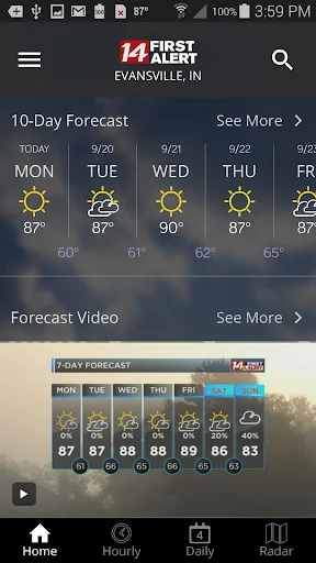 14FirstAlert Weather TriState ڈاؤن لوڈ کریں – درست موسم کی پیش گوئی - Screenshot 5