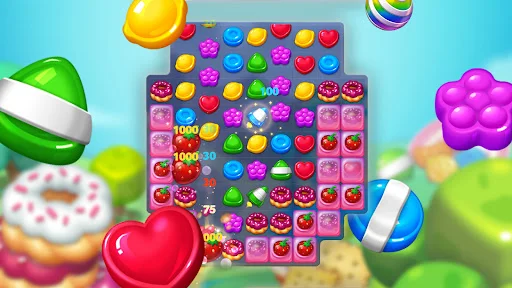 Lollipop: Sweet Taste Match 3 ڈاؤن لوڈ کریں – بہترین پزل گیم - Screenshot 1