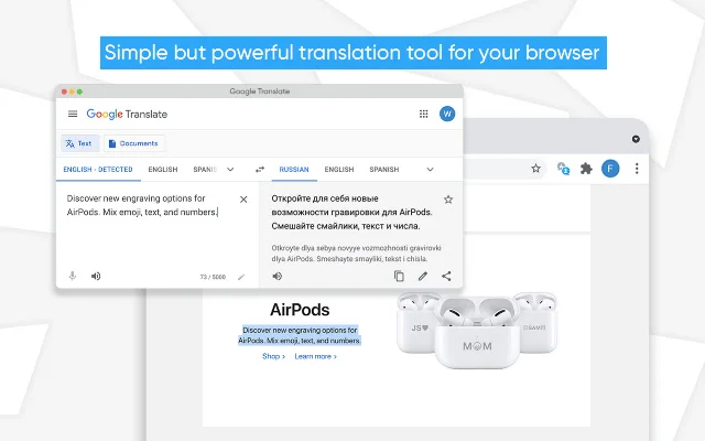 Translator – Select to Translate ڈاؤن لوڈ کریں – بہترین مفت ٹرانسلیشن ایکسٹینشن - Screenshot 2