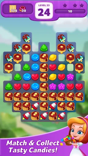 Lollipop: Sweet Taste Match 3 ڈاؤن لوڈ کریں – بہترین پزل گیم - Screenshot 28