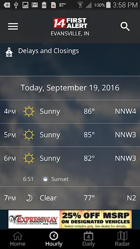 14FirstAlert Weather TriState ڈاؤن لوڈ کریں – درست موسم کی پیش گوئی - Screenshot 2