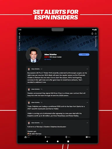 ESPN ایپ ڈاؤن لوڈ کریں – کھیلوں کے تازہ ترین اسکورز اور لائیو اپ ڈیٹس حاصل کریں - Screenshot 16