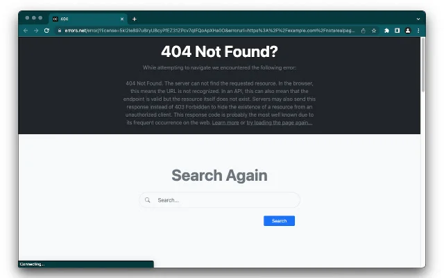 Errors.net Extension ڈاؤن لوڈ کریں – انٹرنیٹ ایررز کا آسان حل - Screenshot 1