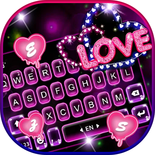 Neon Love Theme ڈاؤن لوڈ کریں – اینڈرائیڈ کے لیے بہترین اسٹائلش کی بورڈ