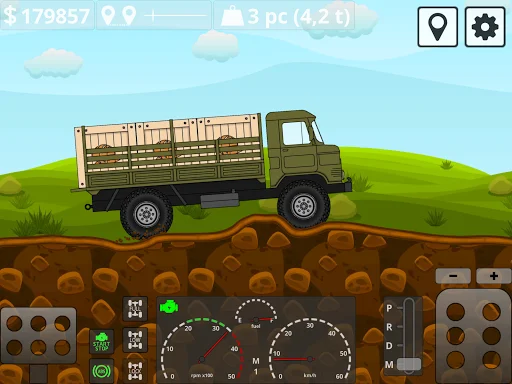 Mini Trucker ڈاؤن لوڈ کریں – بہترین 2D آف روڈ ٹرک سمیلیٹر گیم - Screenshot 15